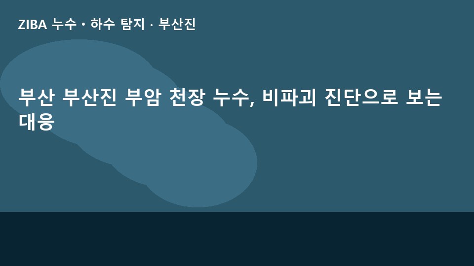 부산 부산진 부암 천장 누수, 비파괴 진단으로 보는 대응