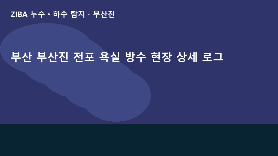 부산 부산진 전포 욕실 방수 현장 상세 로그